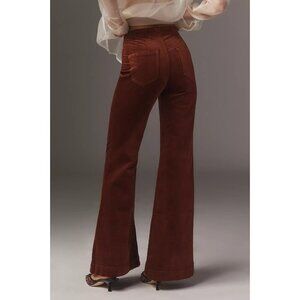 Pilcro Pull-On Mid-Rise Retro Flare Velvet Jeans 31